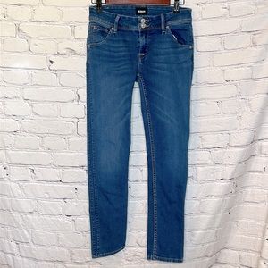 Hudson Crop Collin Skinny Blue Jeans Size 27 Excellent Condition